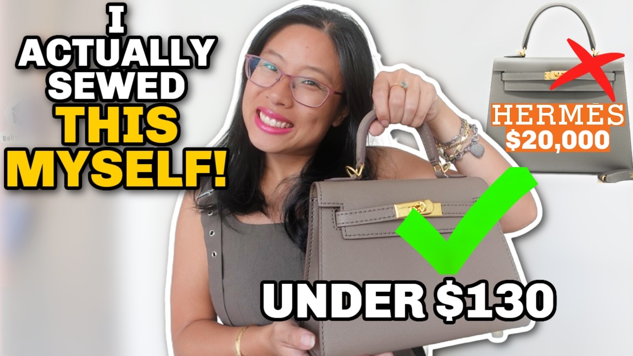 I ACTUALLY Made A DIY Hermes Kelly Bag At Home For Under $130! Babylon Leather DIY Kit For Beginners