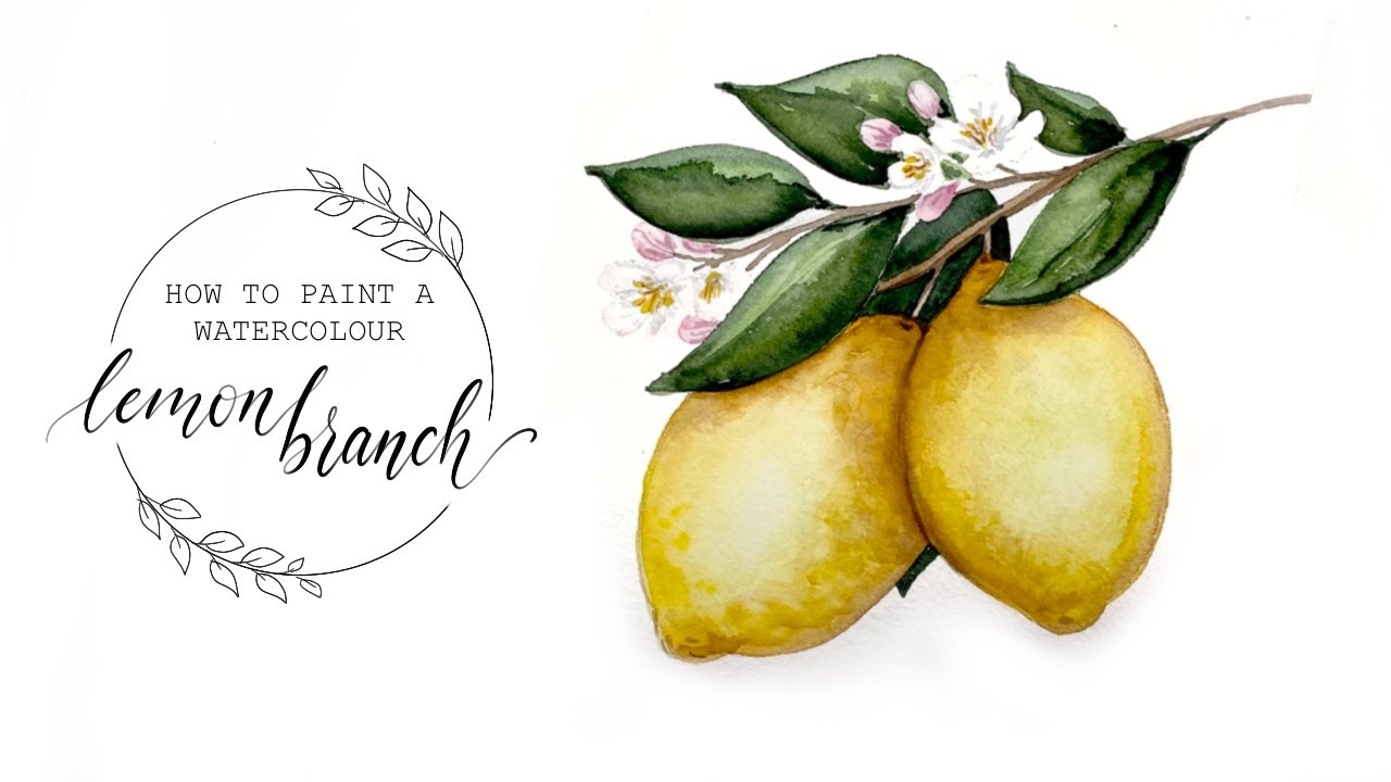 How To Paint A Watercolour Lemon Branch