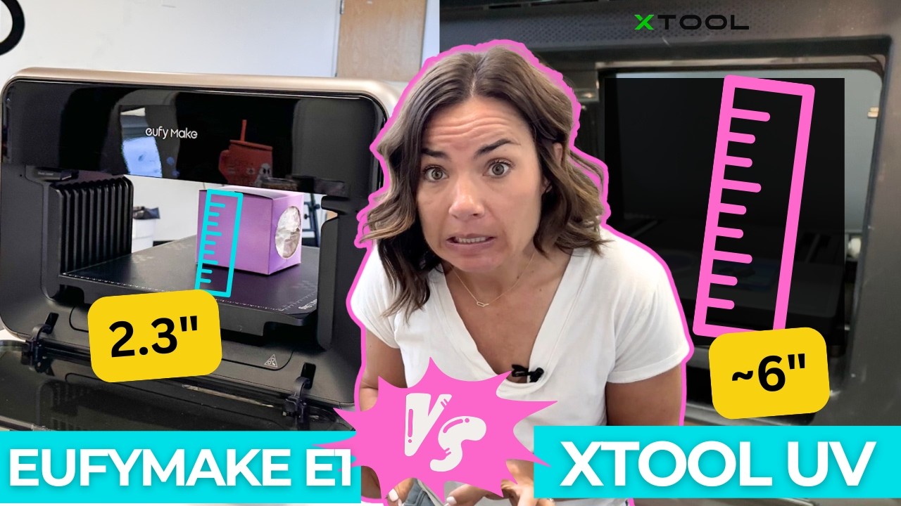 eufyMake E1 vs xTool UV Printer Max Print Height...Yikes That's a Big Difference