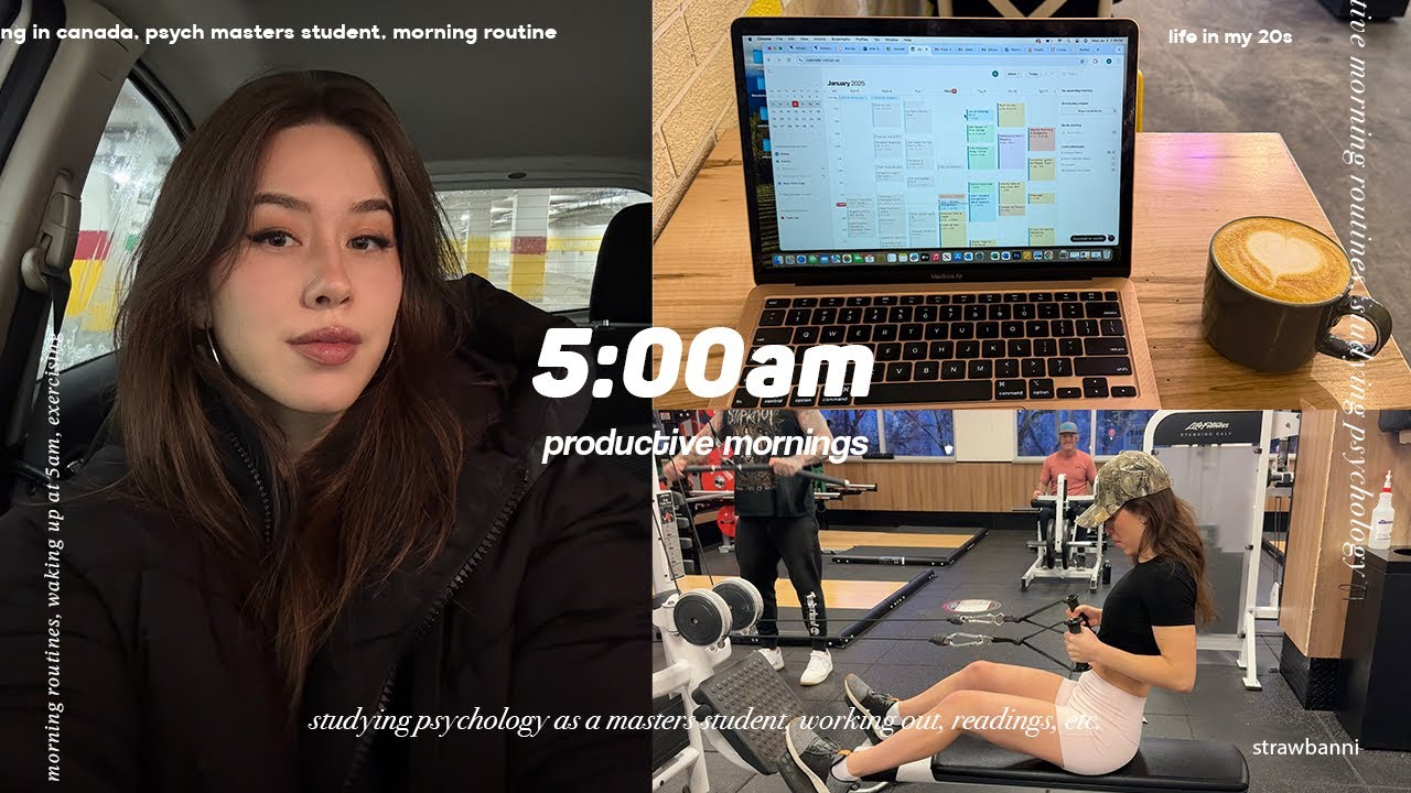 5am Mornings with a Uni Student Studying Psych | productive, active, & realistic routine