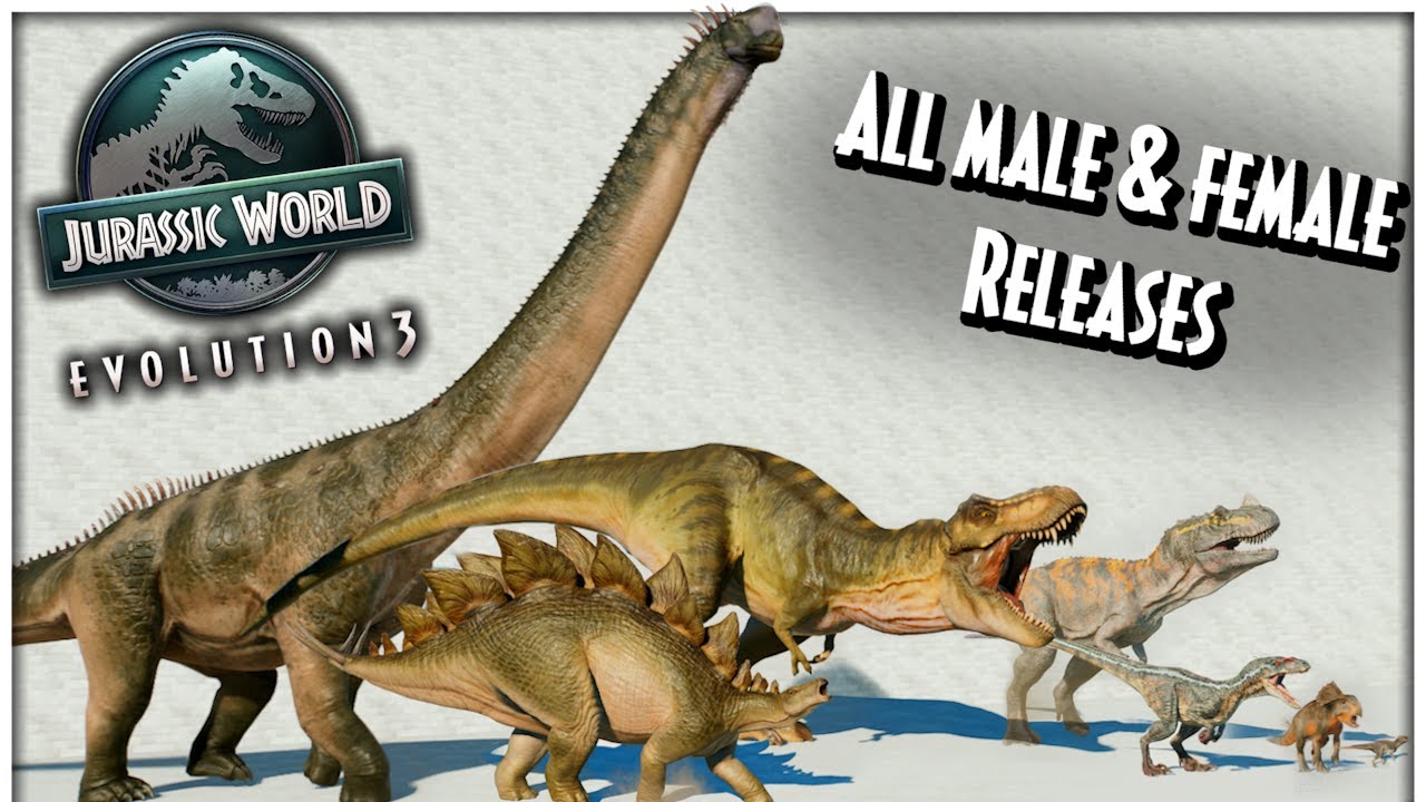 ВСЕ JWE3 МУЖСКИЕ и ЖЕНСКИЕ АНИМАЦИОННЫЕ ИЗОБРАЖЕНИЯ ДИНОЗАВРОВ | Jurassic World Evolution 3