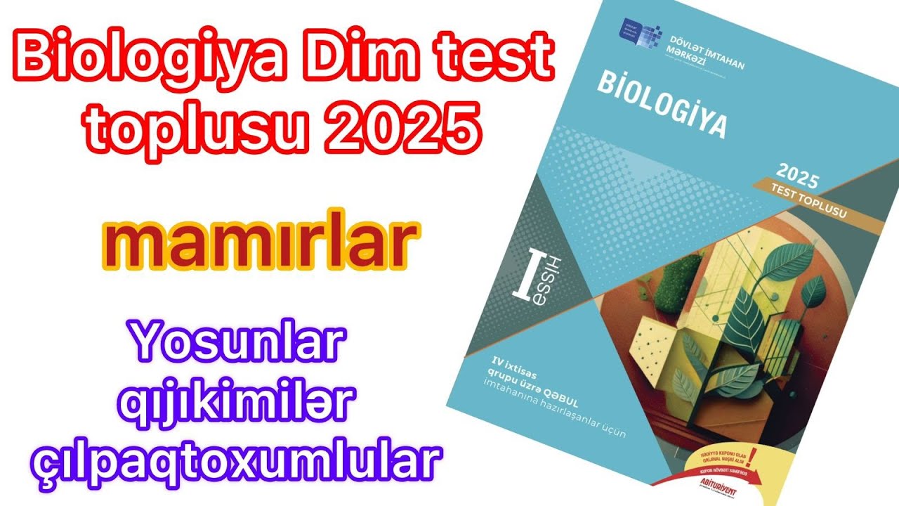 Biologiya Dim test toplusu 2025 | mamırlar tam izah