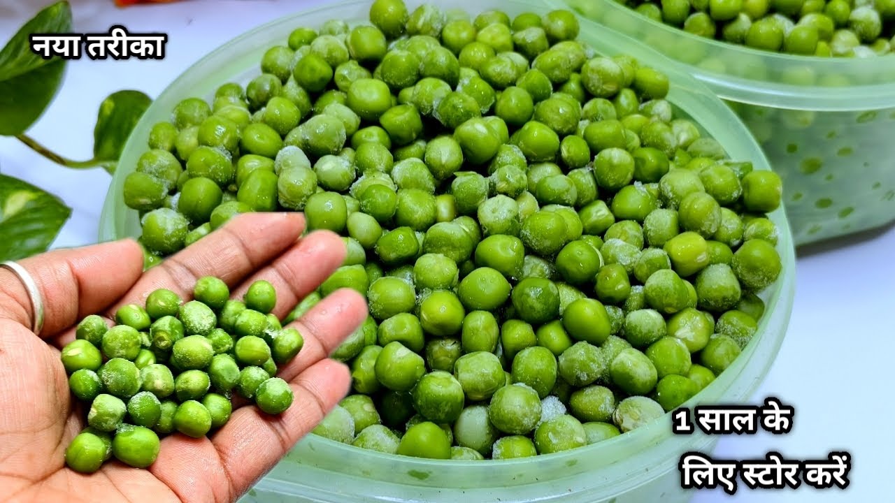 हरे मटर को कैसे लंबे समय तक फ्रेश और ताज़ा स्टोर करें l How to store green peas for long and fresh