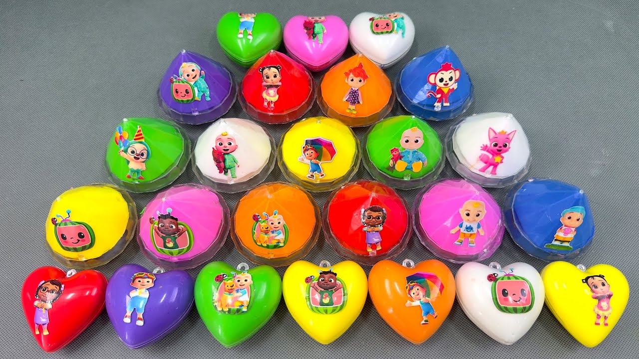 Finding Cocomelon and Friends Hidden in Bright Colorful Slime ASMR