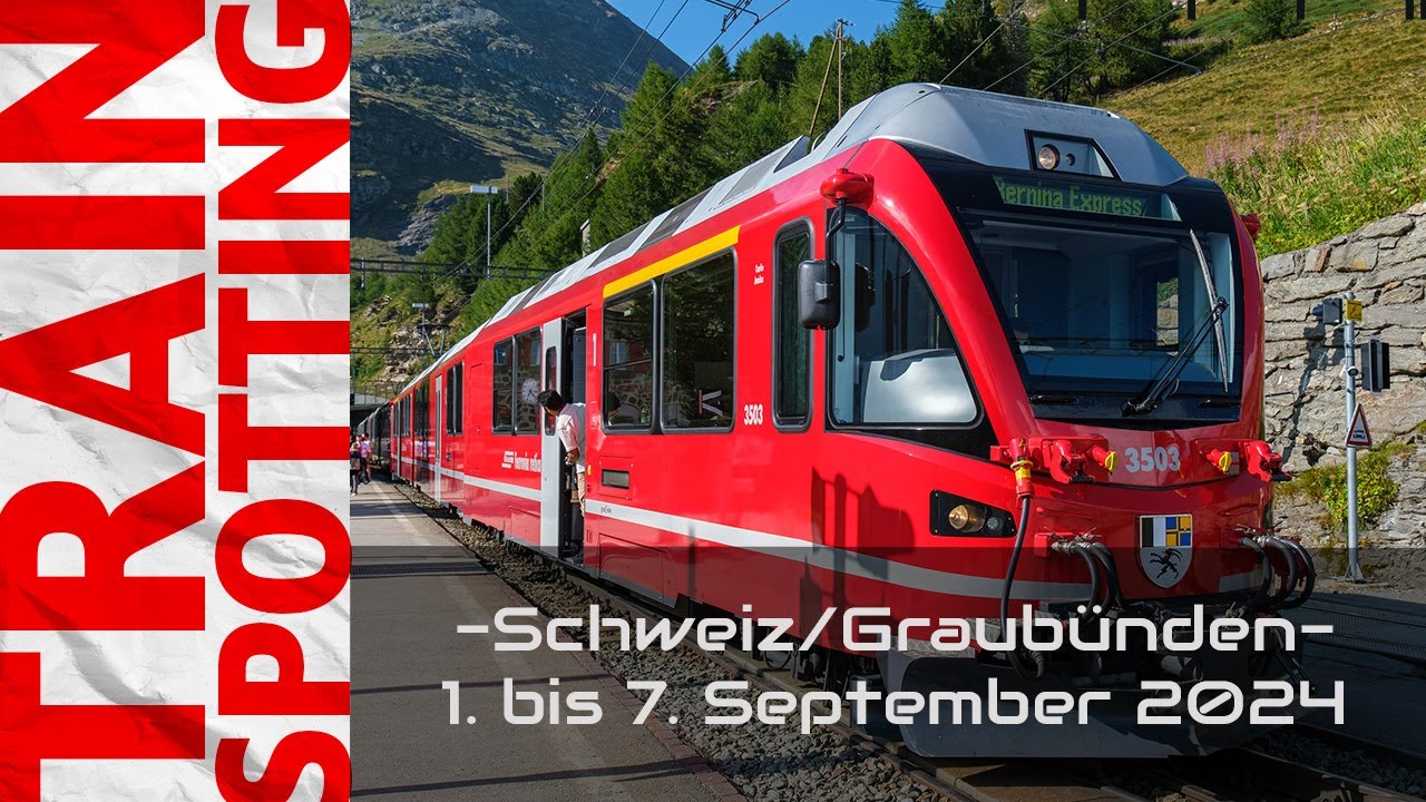 Zugfahren und Zügegucken  - Die Rhätische Bahn in der Schweiz im September 2024 - 4k|UHD|60fps