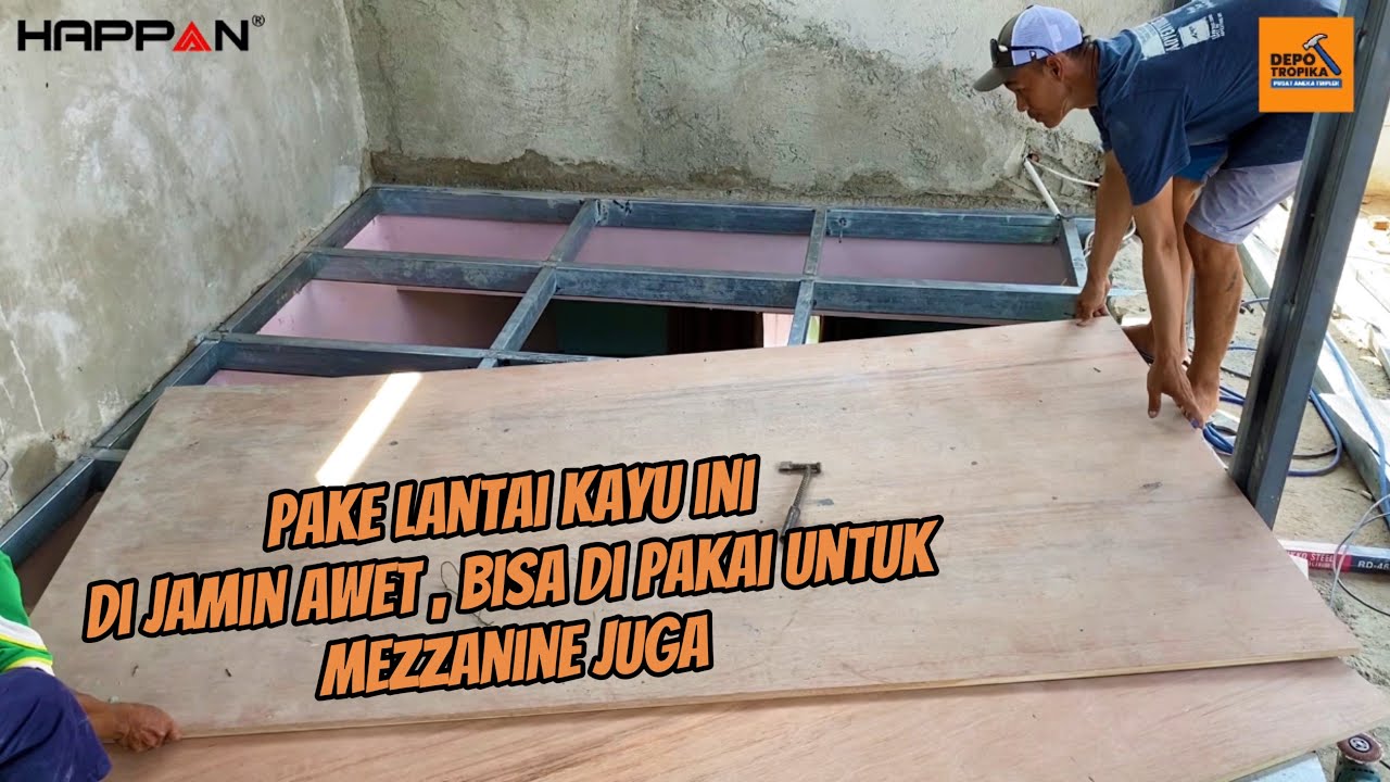 Bikin kamar di lantai 2 pakai alas plywood dari HAPPAN ,rangka menggunakan besi hollow