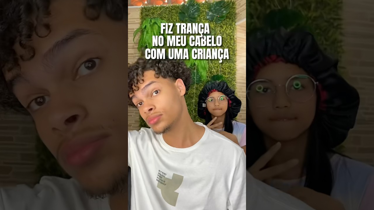 FIZ TRAN&Ccedil;A NO MEU CABELO COM UMA CRIAN&Ccedil;A😱 #tran&ccedil;anag&ocirc; #cabelocacheadomasculino #trancista