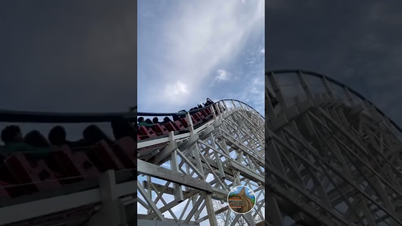 50 Year-Old Coaster, THE RACER @ Kings Island #rollercoaster #shorts