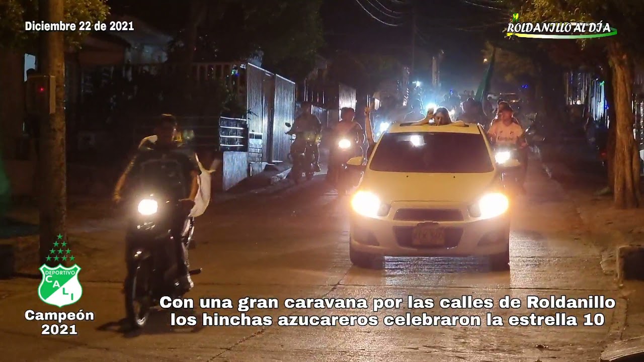 En Roldanillo los hinchas caleños celebraron su estrella #10, Deportivo Cali campeón 2021