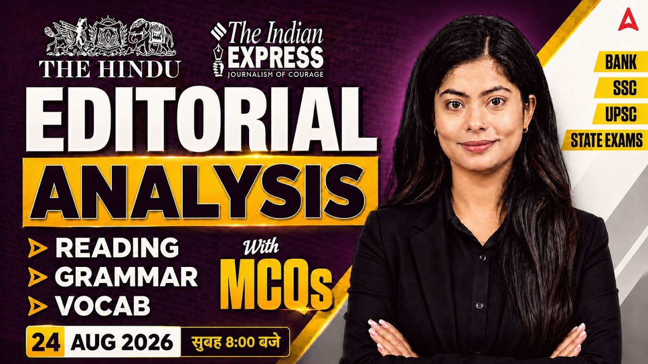 The Hindu Editorial Analysis | 24 August 2026 | Daily Vocab & Grammar | By Udisha Mam