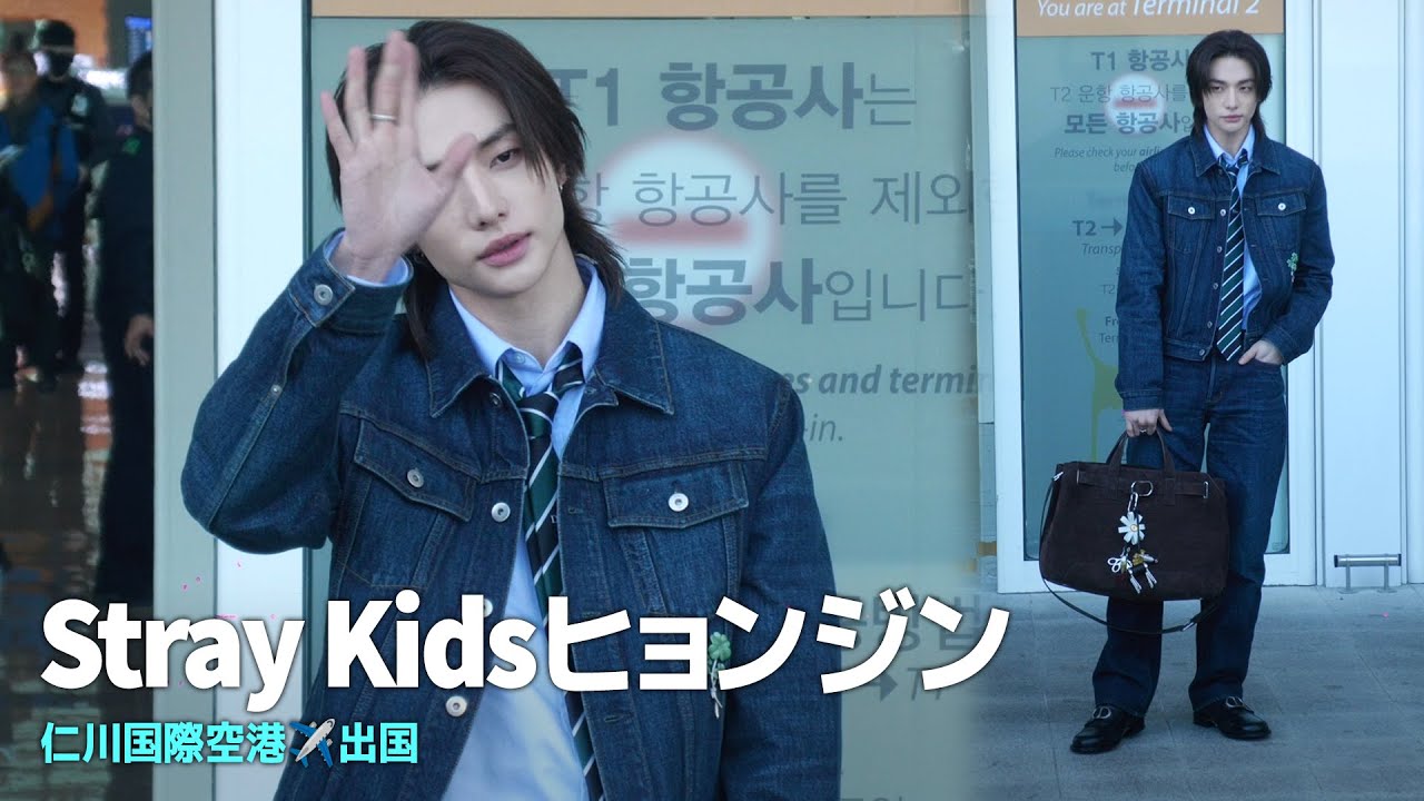 Stray Kidsヒョンジン、Diorフル装備でシックなオーラ✈️ #Hyunjin #StrayKids