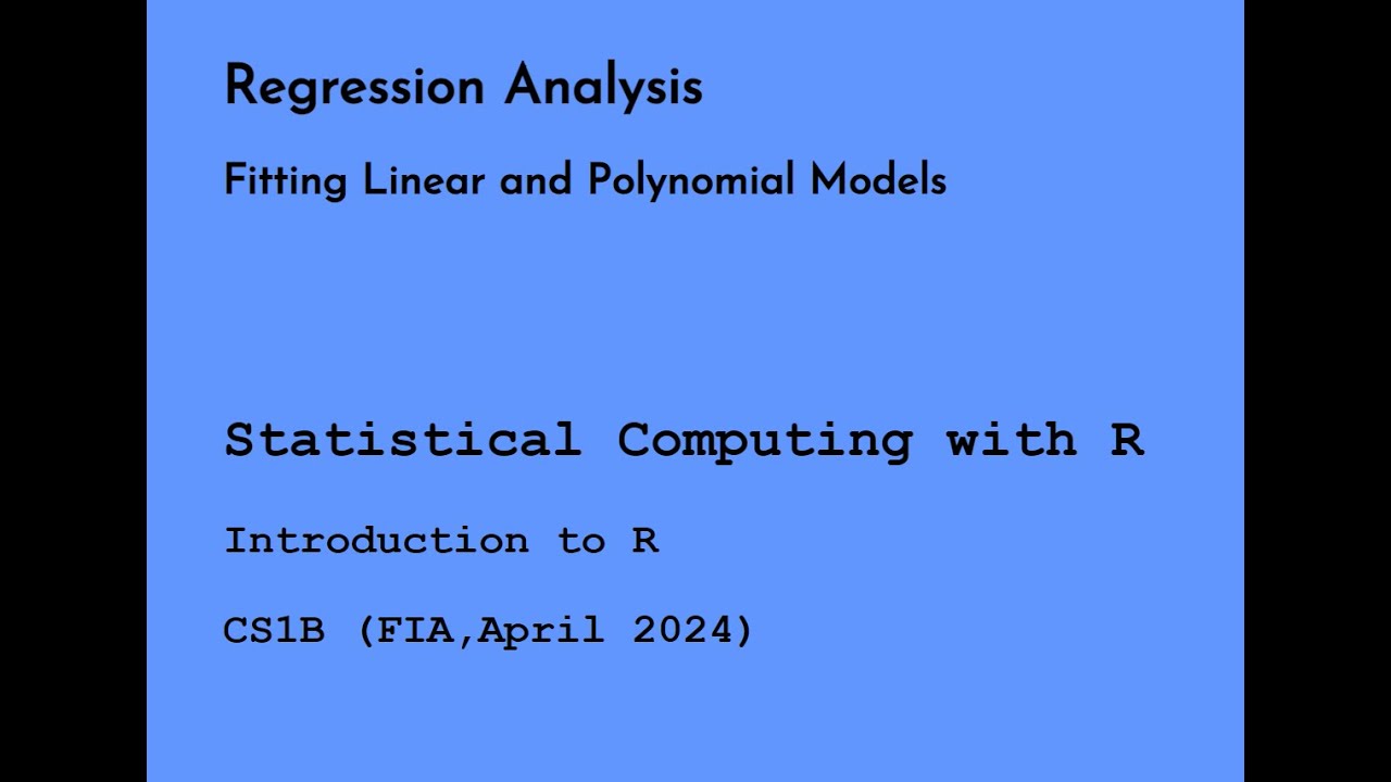 Fitting Linear and Polynomial Models