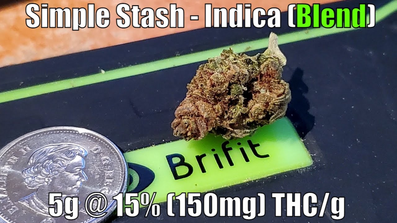 Simple Stash - Indica - Unboxing Review - 3.5g @ 15% (150mg) THC/g (+Extreme Closeups)