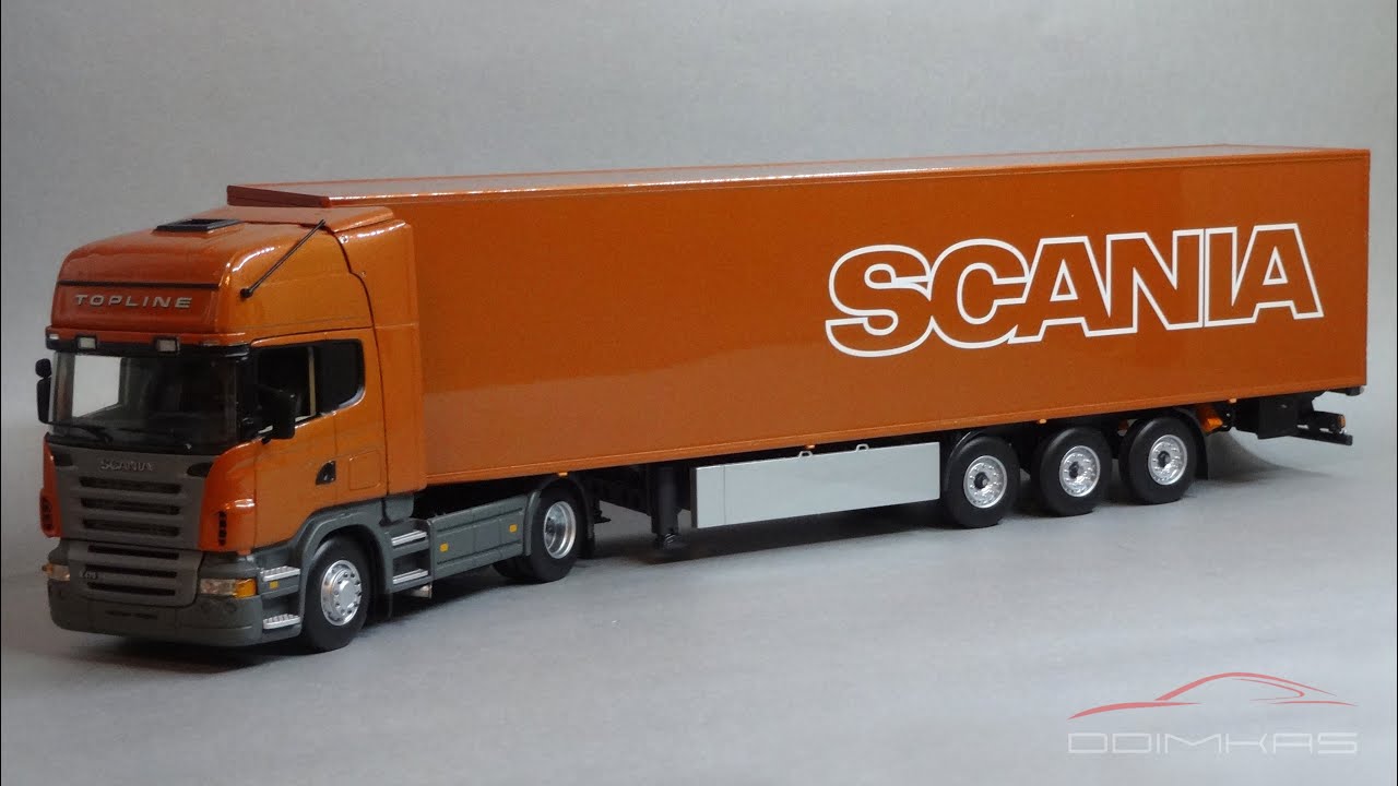 Седельный тягач Scania R470 Topline и полуприцеп Krone | Minichamps | Масштабные модели автомобилей