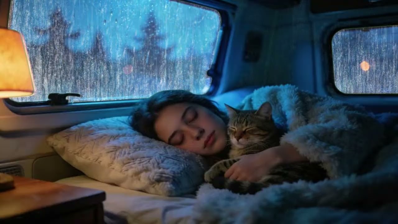 Deep Sleep Sounds 😴 Cozy Car Rain & Thunder