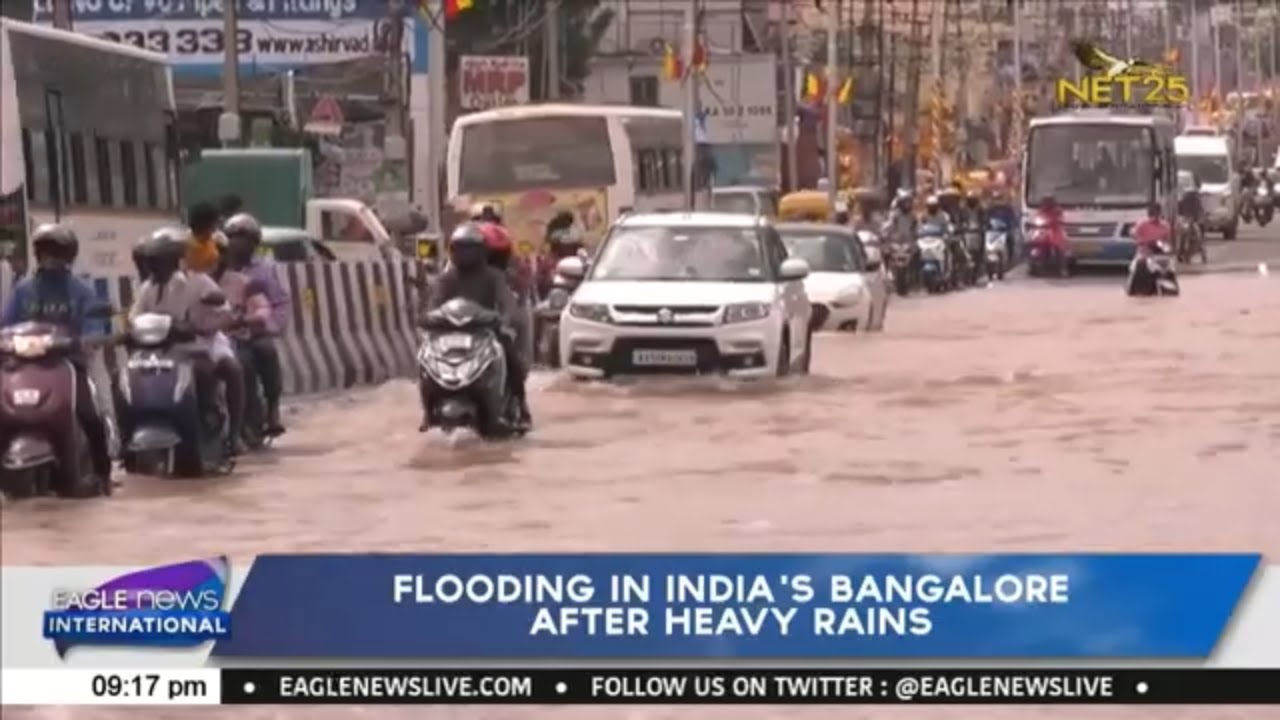 Flooding in India's Bangalore after heavy rains