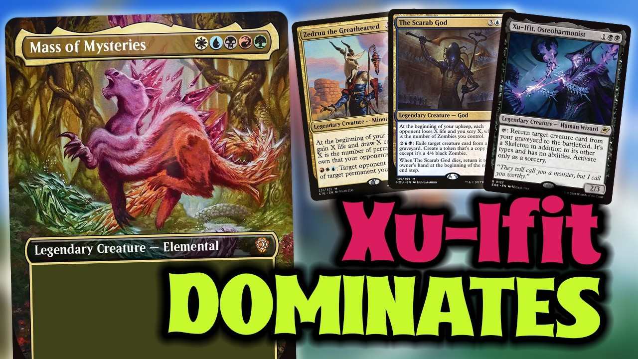 Mass of Mysteries vs Xu-Ifit vs Scarab God vs Zedruu | MTG Commander Gameplay | tribalkai