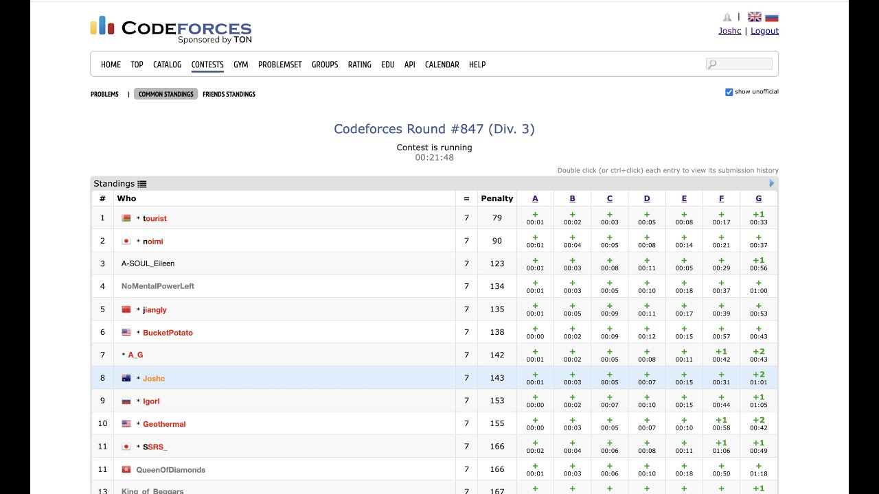 [8th] Codeforces Round #847 (Div. 3) Screencast + Editorial