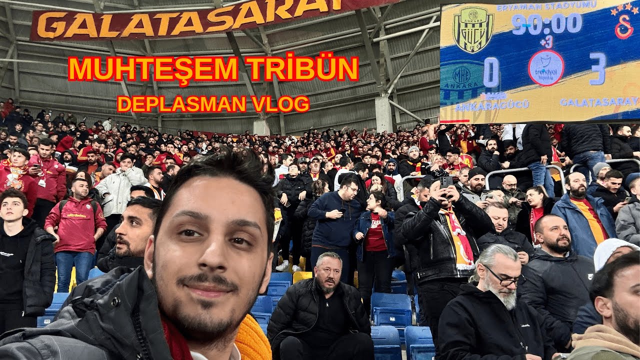 ŞAMPİYON İLK YARIDA FİŞİ ÇEKTİ ! ANKARAGÜCÜ 0-3 GALATASARAY DEPLASMAN VLOG ! TRİBÜN DERSİ VERDİK !