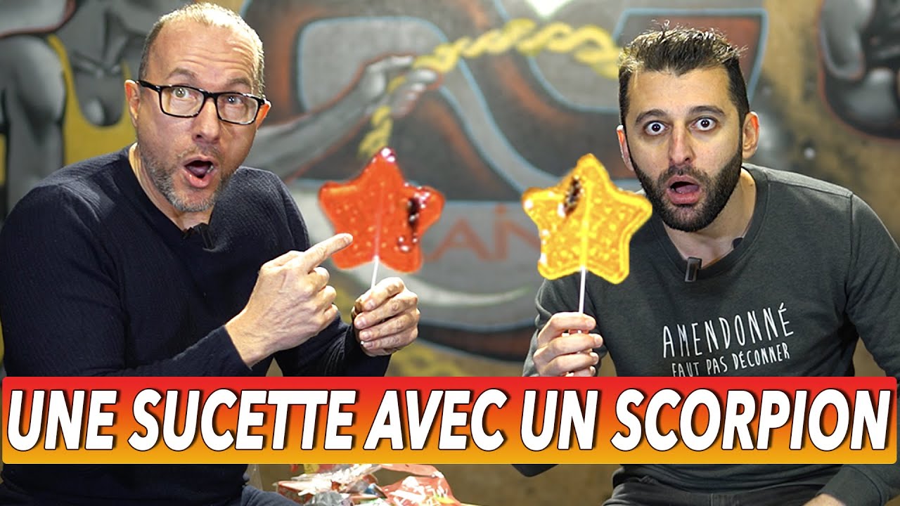 On goûte des sucettes avec des scorpions à l'intérieur !
