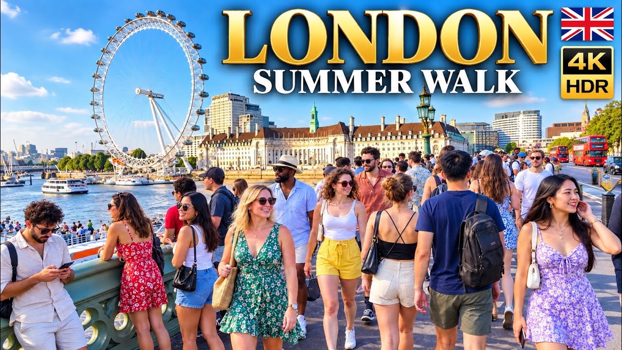 London&rsquo;s Best Summer Walk 🇬🇧 | South Bank to Oxford Street via Piccadilly Circus 2026 [4K HDR]