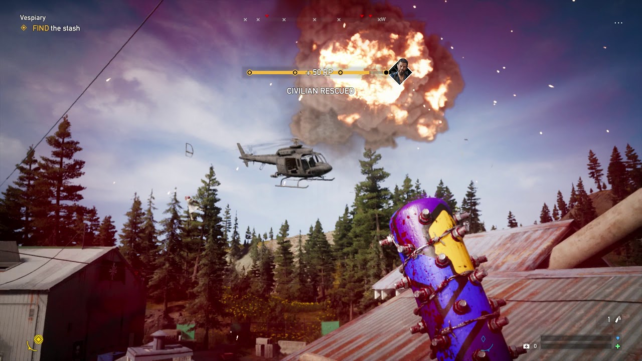 Far Cry 5 - Vespiary (Prepper Stash) Bee Nest Grain Elevator Puzzle, Gold Skin, Perk Mags (2018)