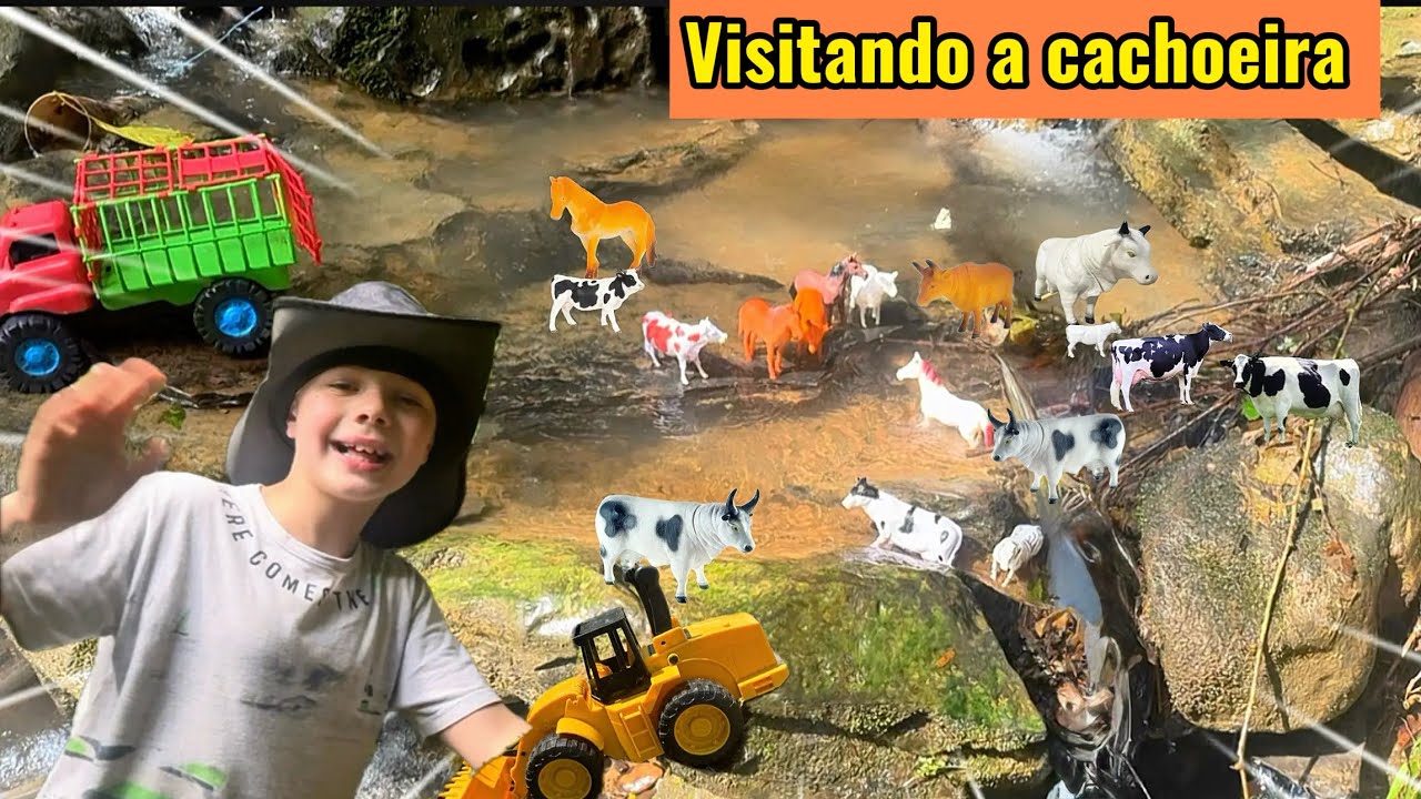 FAZENDINHA do MATHEUS E ISABELA -BOIS FORAM CONHECER a CACHOEIRA🐂🐄- PASSEIO na CACHOEIRA🐮BOIS🐎CAVALO