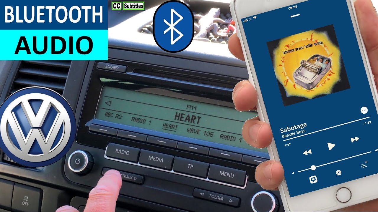 VW Bluetooth Audio Как воспроизводить музыку с iPhone на VW T5 через Bluetooth - VW RCD 310