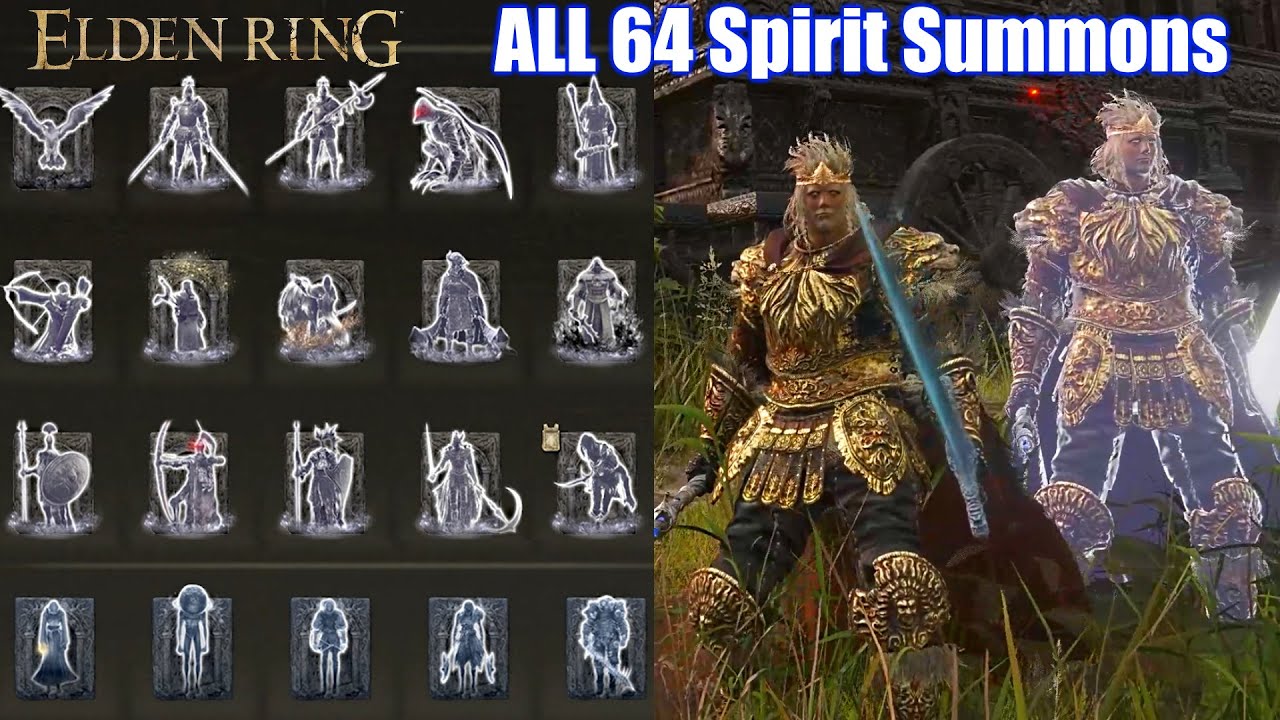 Elden Ring - All Summons & Spirit Ashes Showcase