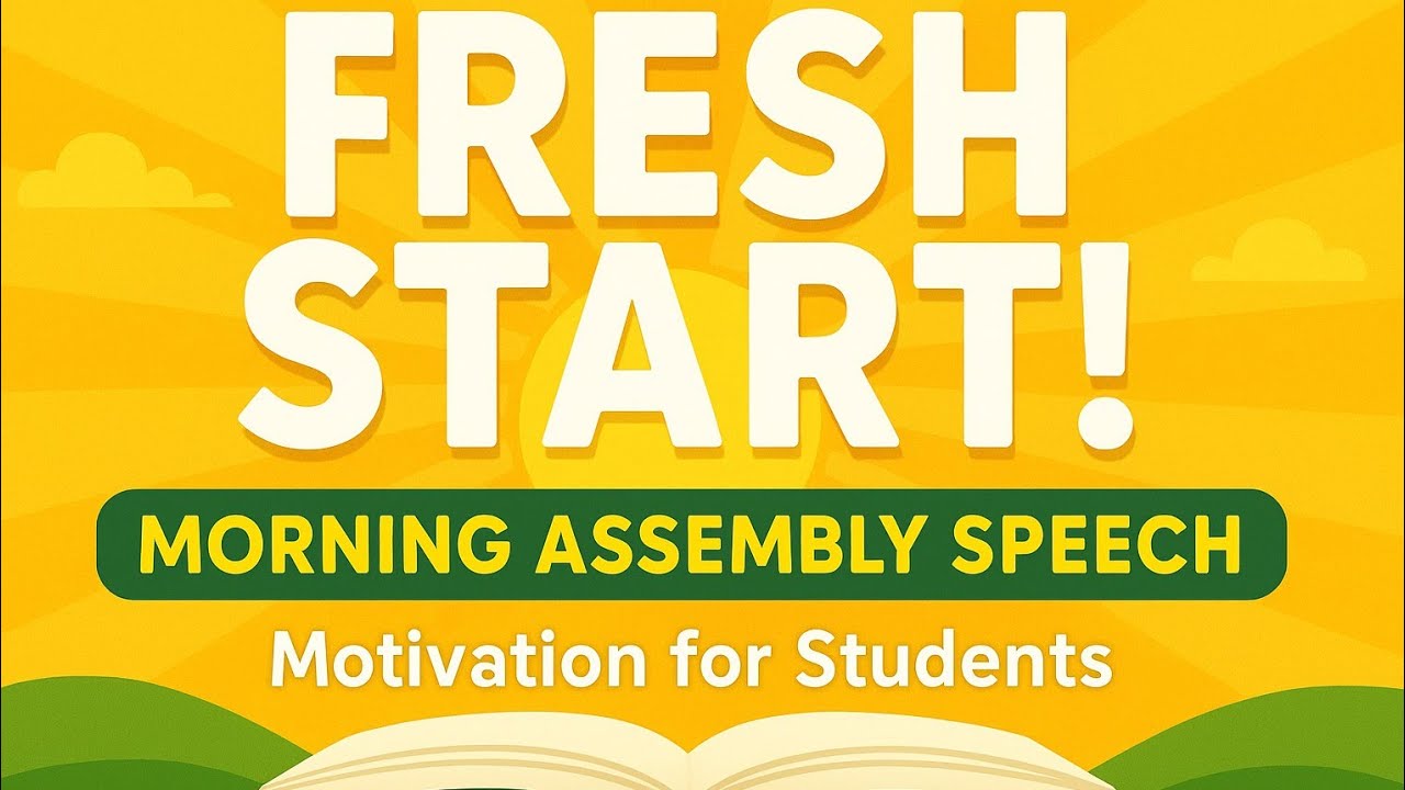 Morning Assembly Speech | The Power of a Fresh Start | Motivational Address for Students