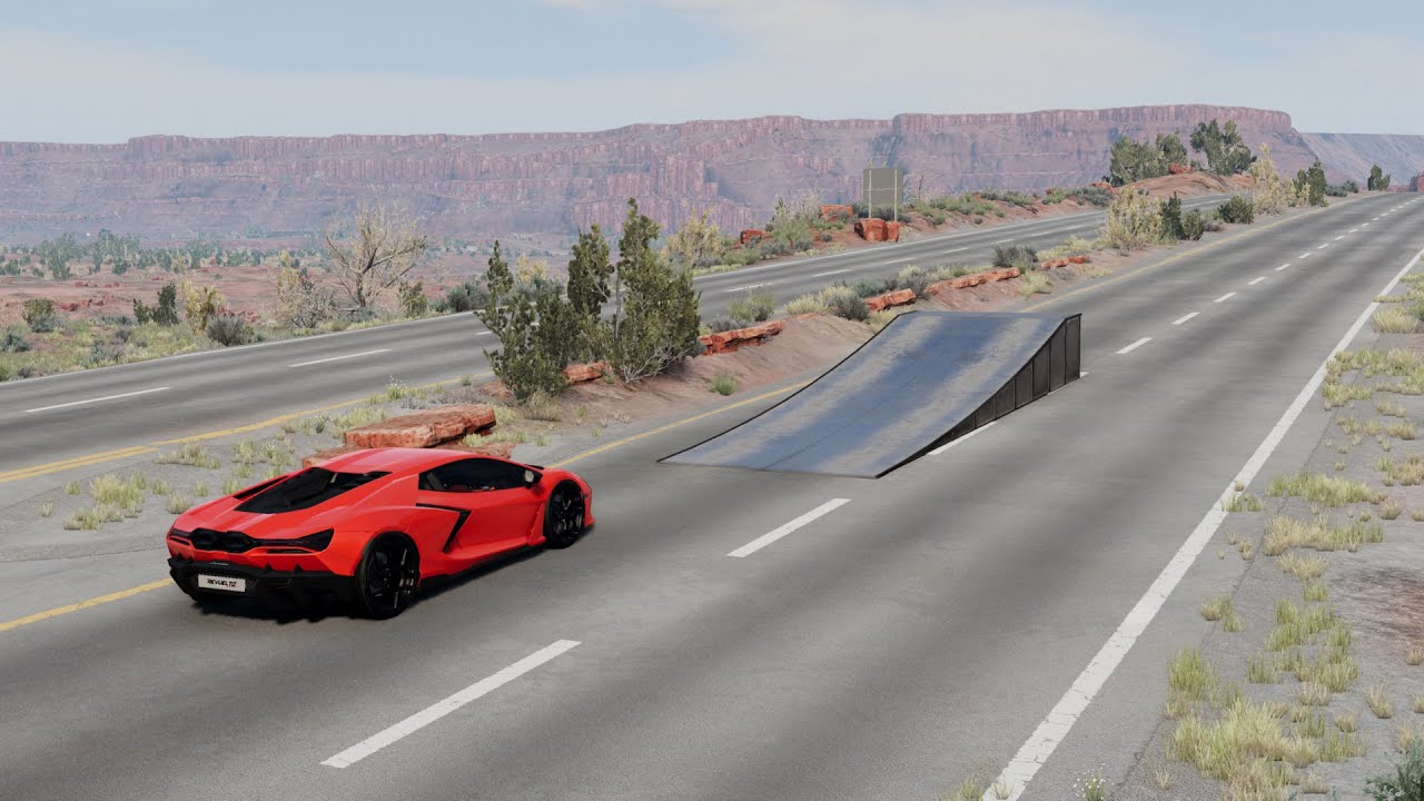 BeamNG.Drive - High Speed Car Jumps #2