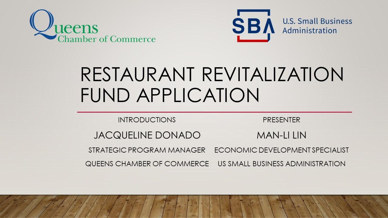 Restaurant Revitalization Fund Application