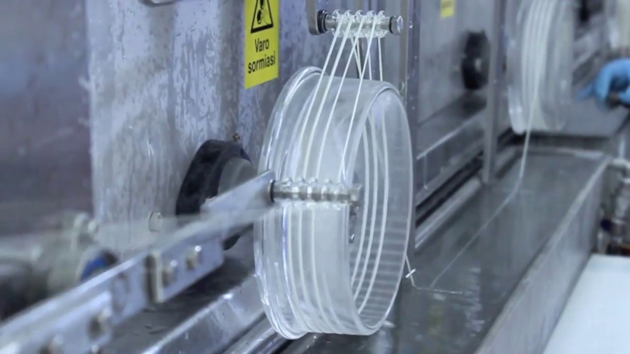 Processing pulp to viscose fibers.