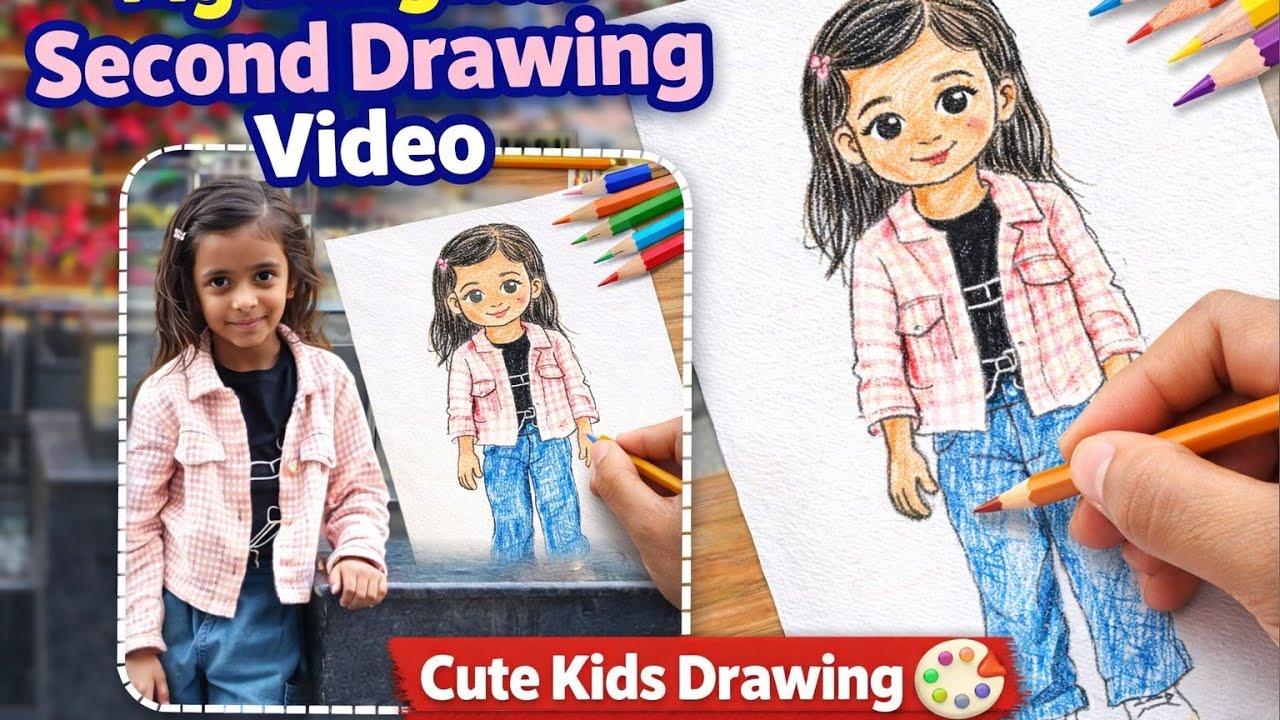 Little Hands, Big Art | My Daughter’s Drawing Part 2 #viralvidio #drawing #cutebaby