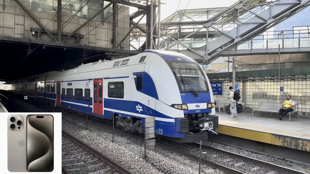 [4K 60fps] CRRC Trams and Siemens Trains in Tel Aviv,Israel🇮🇱