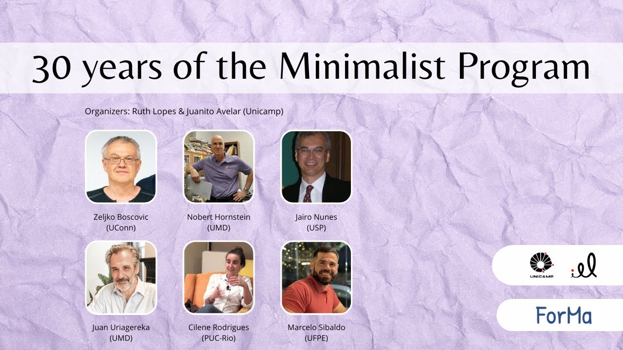 30 years of the Minimalist Program, Noam Chomsky | ForMA