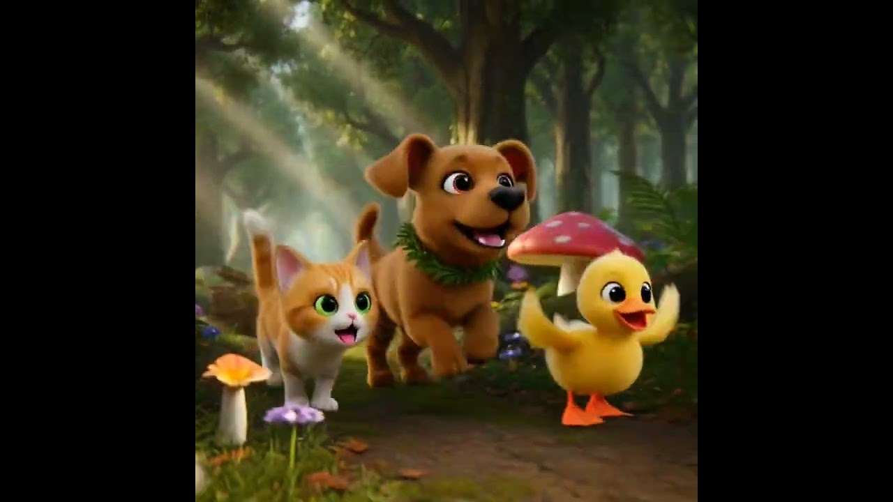 Cat and dog from grandma go on a adventure.
