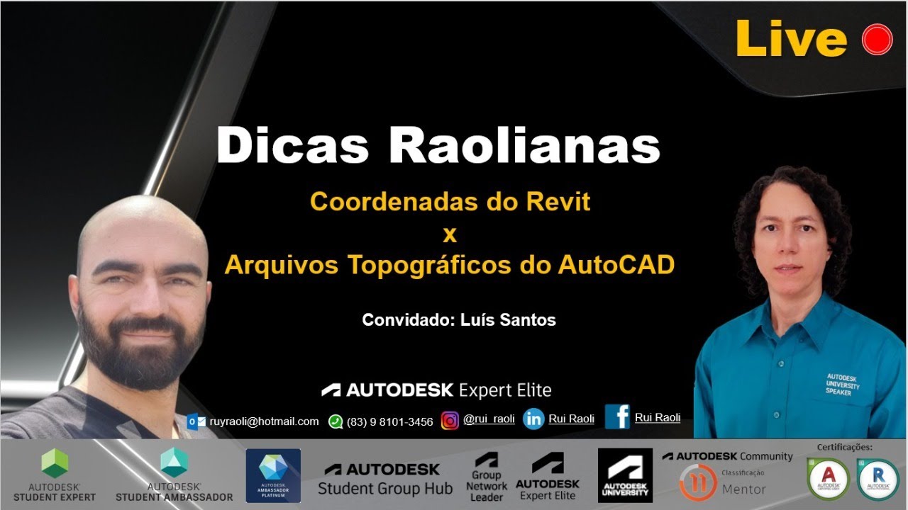 Coordenadas do Revit x Arquivos Topográficos do AutoCAD