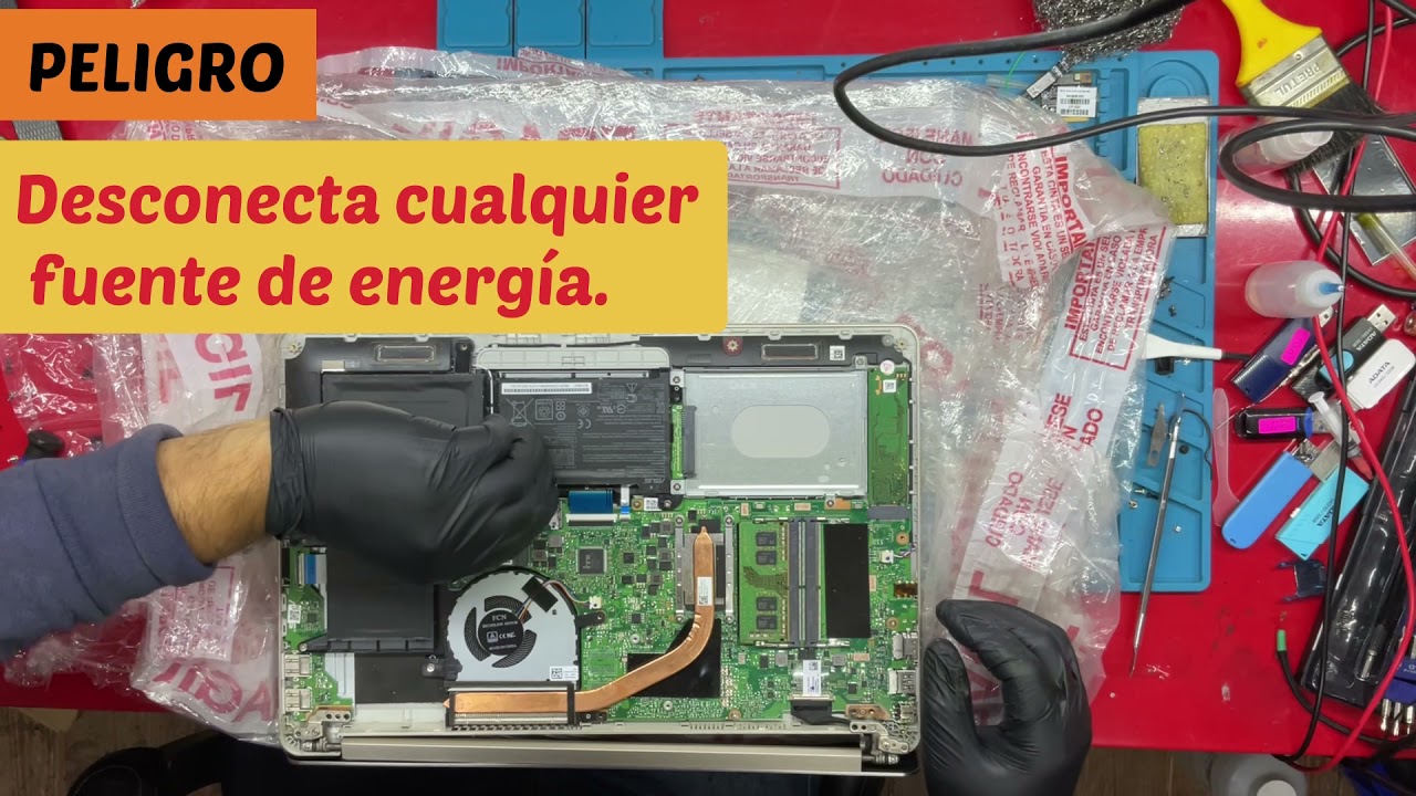 Desarmar Asus S510U para limpieza, cambio de hdd, ssd aumento de RAM