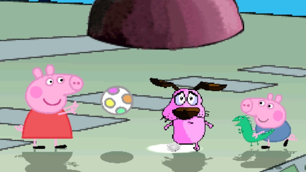PEPPA PIG VS COURAGE THE COWARDLY DOG | BEST OF 3 | FUNNY GAMING