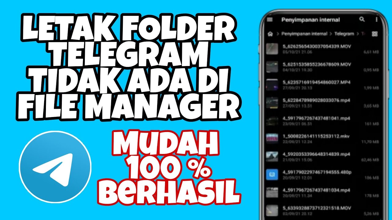 CARA MENGATASI FOLDER  TELEGRAM TIDAK MUNCUL DI FILE MANAGER | LETAK FOLDER TELEGRAM 2022