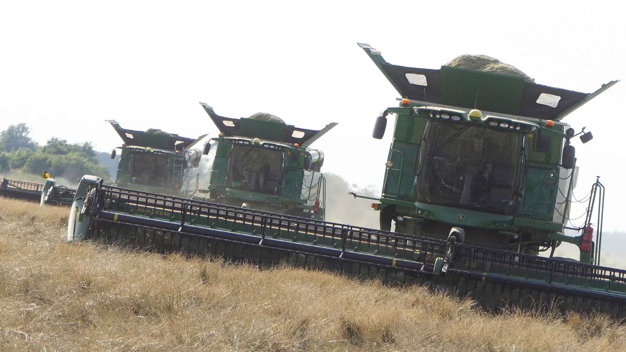 John Deere S690 & S790 harvesting grass seeds | Harvest Season 2023 (4K)