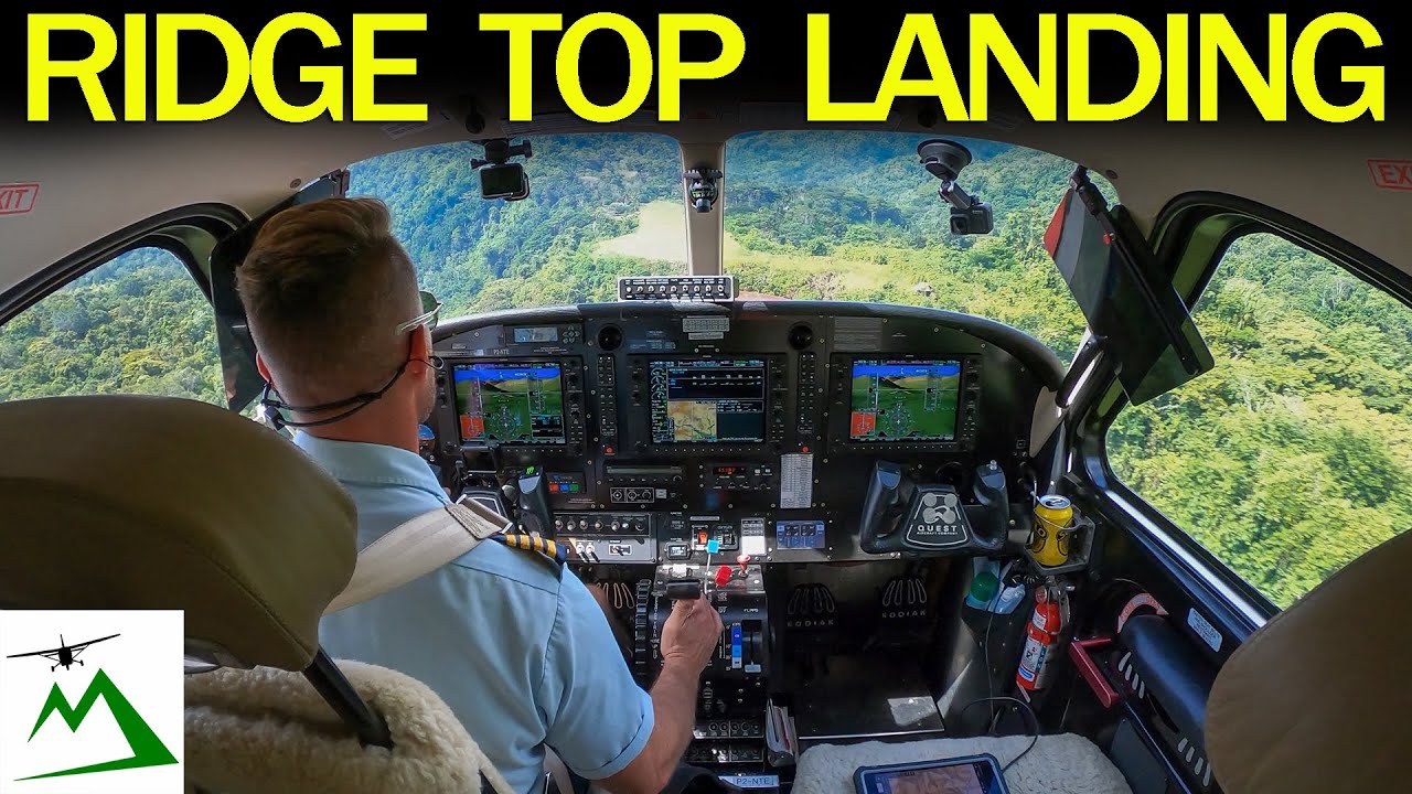 Kodiak Landing on a Mountain Top in Papua New Guinea