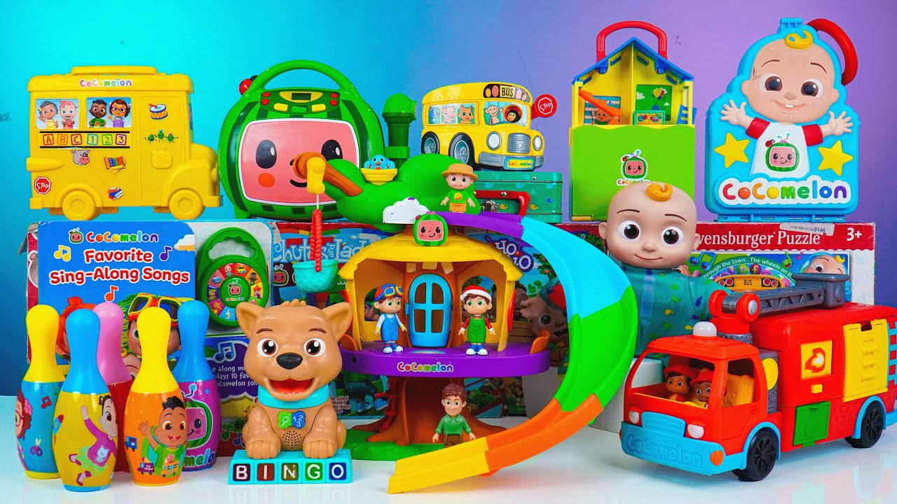 95 Minutes Satisfying with Cocomelon Dance and Play Boombox Playset Collection Unboxing Toys (ASMR)
