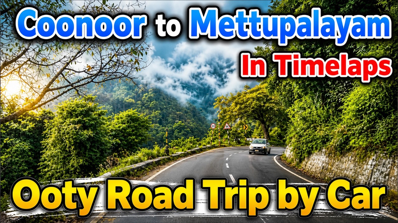 Coonoor to Mettupalayam road Trip | Nilgiris Drive Timelapse