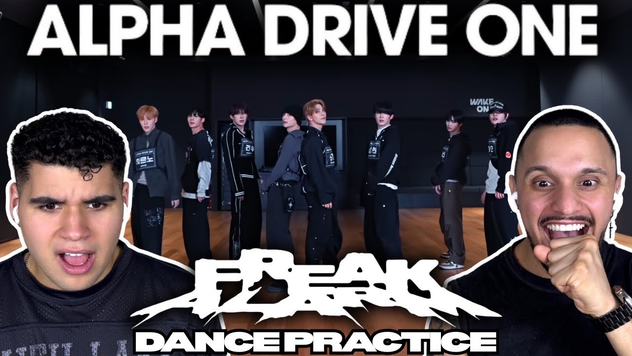 Танцоры реагируют на репетицию танца группы Alpha Drive One (알파드라이브원) под названием 