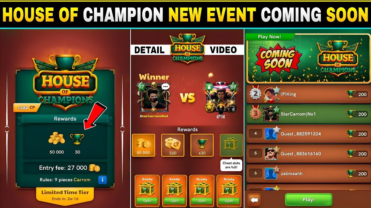 House Of Champions New Table & Events Full Detail 🤯💀
