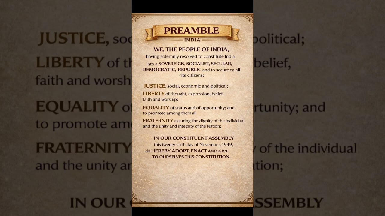 “We The People of India 🇮🇳 | Preamble of Indian Constitution | Nyay, Swatantrata aur Samanta”