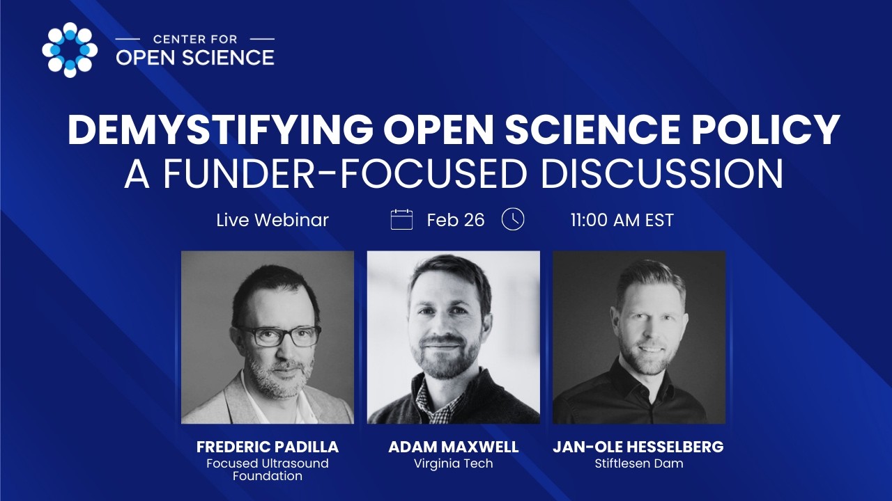 Demystifying Open Science Policy: A Funder-Focused Discussion