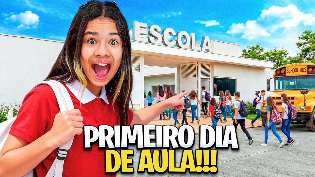 TUDO QUE EU FIZ NO MEU PRIMEIRO DIA DE AULA DE 2026!